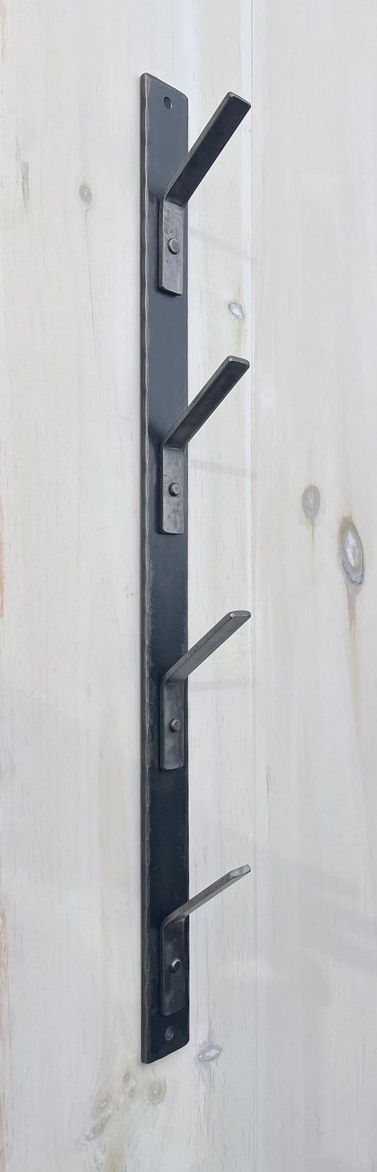 Vertical Wall-Mounted Coat Rack with Sleek Riveted Hooks (Copy)